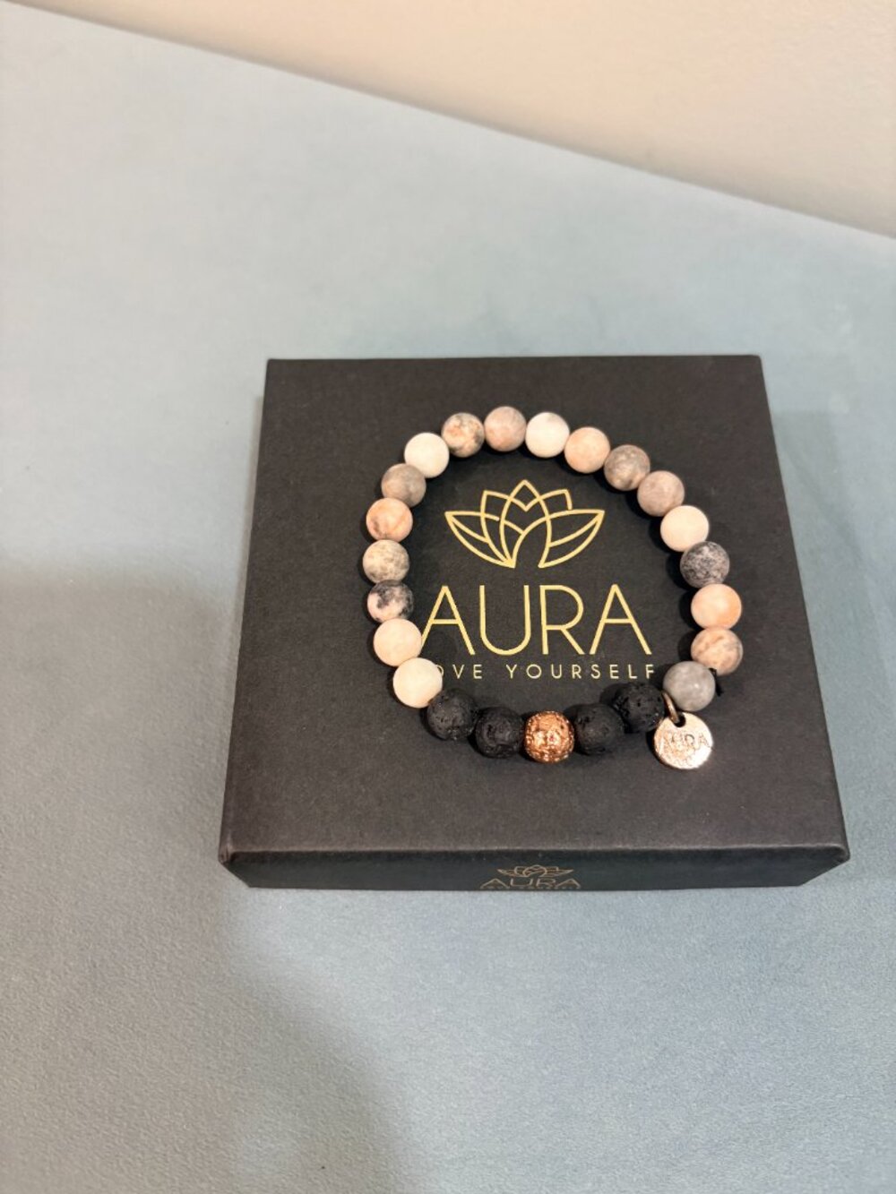 Lava Rock beaded diffuser bracelet